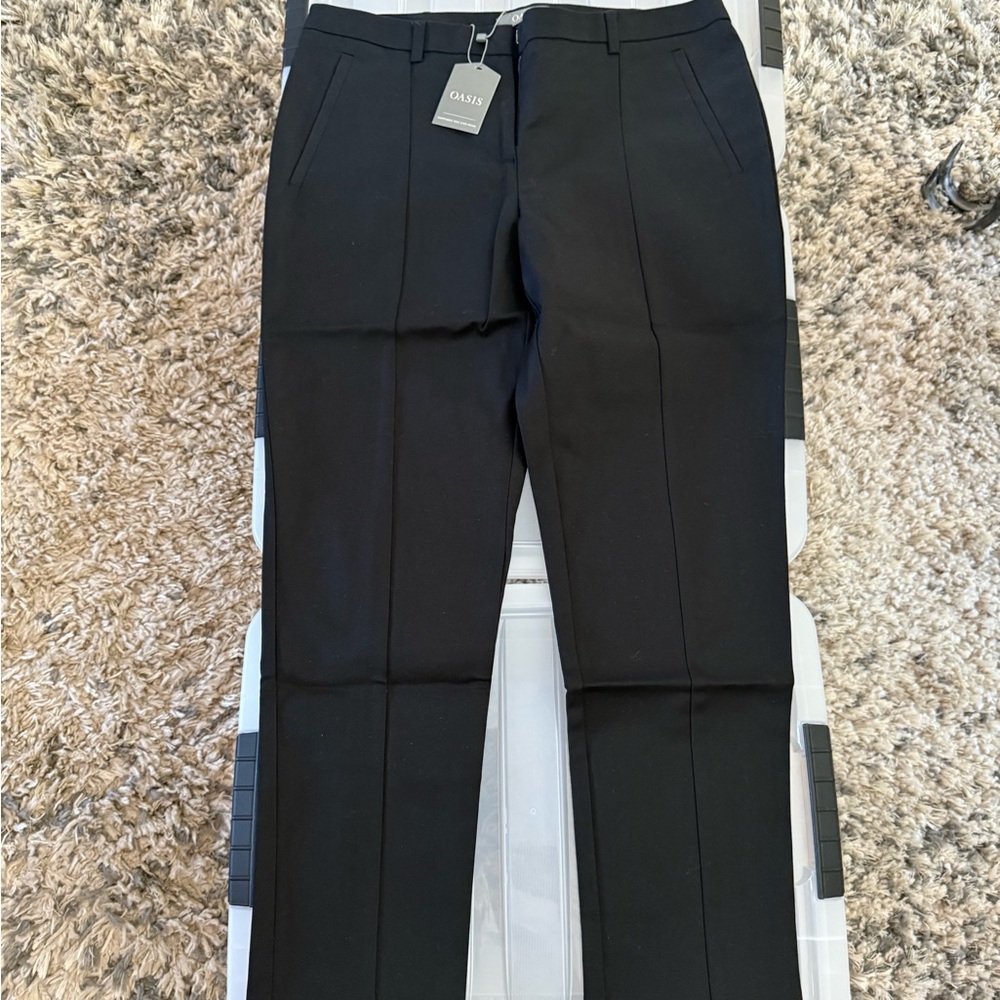 NWT OASIS black tailored trousers UK 10 = US 4/6